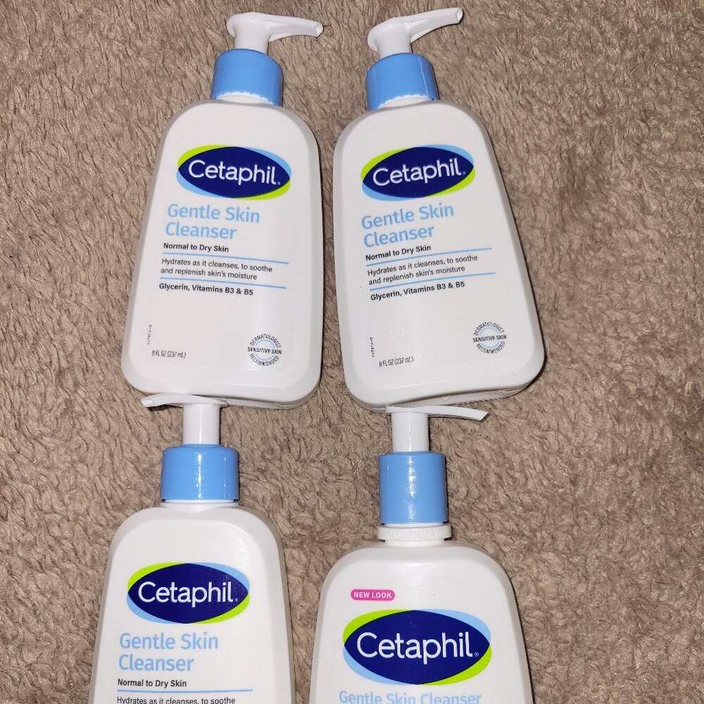 Cetaphil Gentle Skin Cleanser 8fl oz (4) Bottles Total New Unopened